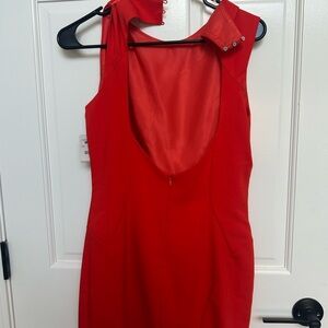 Zara Vibrant Red Backless Dress